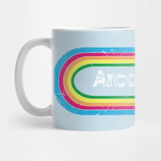 arcade fire ll rainbow retro Mug